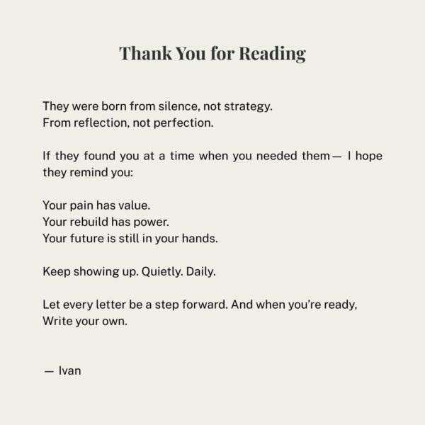 Letters to the man I was: "Raw reflections on ego, loss, and rebuilding a disciplined life" - Image 3